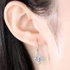 Korean Style Long Four-Leaf Clover Zirconia Earrings - Celebrity-Inspired Design