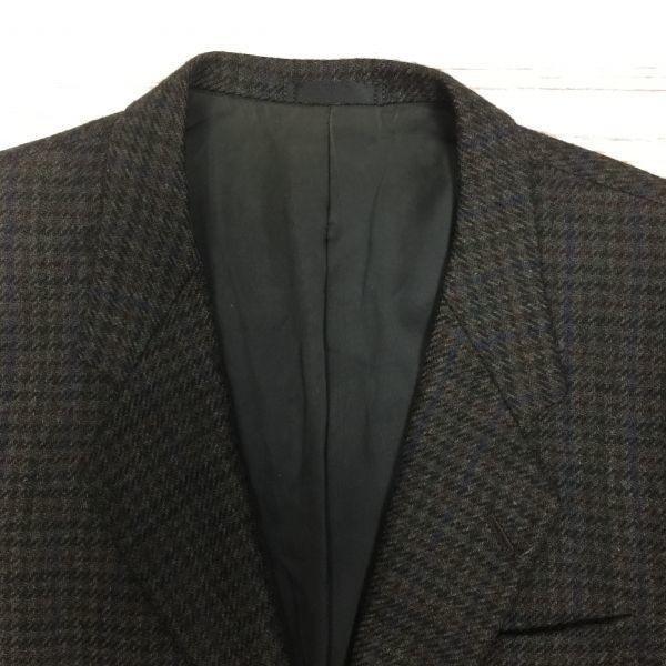 Paul Smith Blazer Jacket Mens L Dark Green Brown Wool(USED)