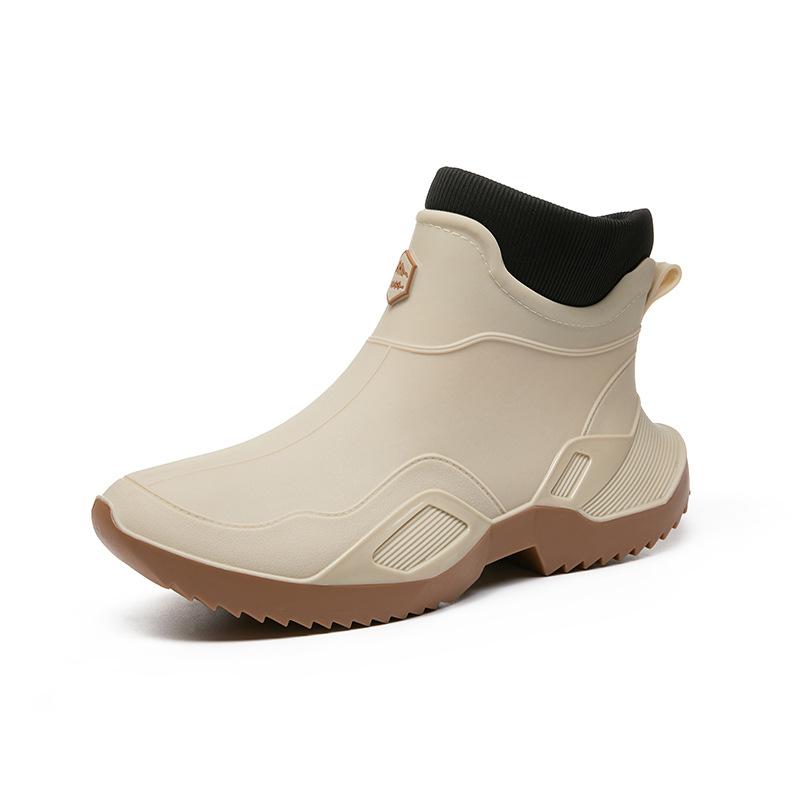 Fashion 36-44 Fashionable Men's and Women's Rain Boots,new Waterproof Short Rain Boots for Men,couple Camping Mountain Men's Water Shoes