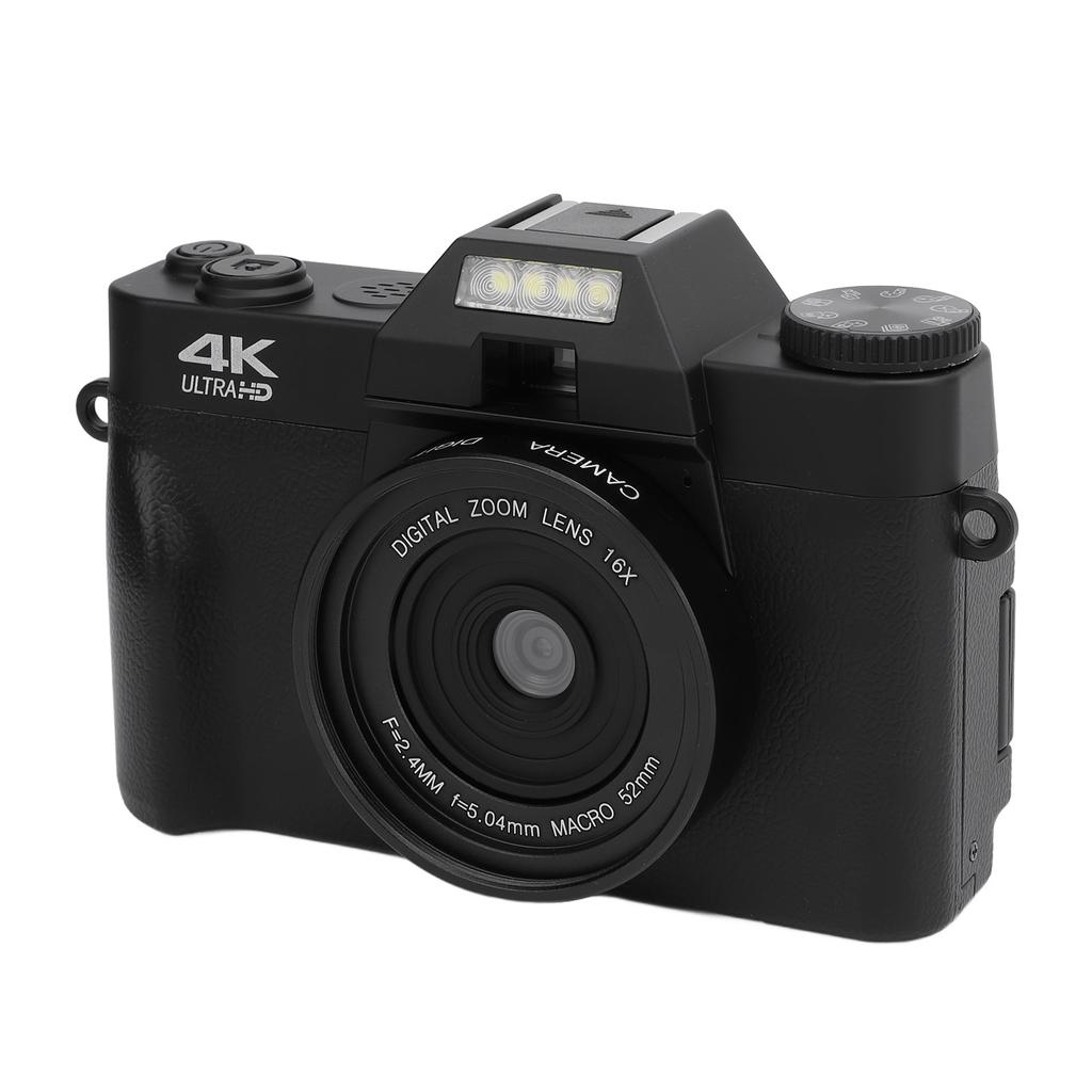 Digital Camera 4K 60FPS 56MP 6X Zoom 3 Inch IPS HD Screen 1700mAh Mirrorless Camera for Travel Webca