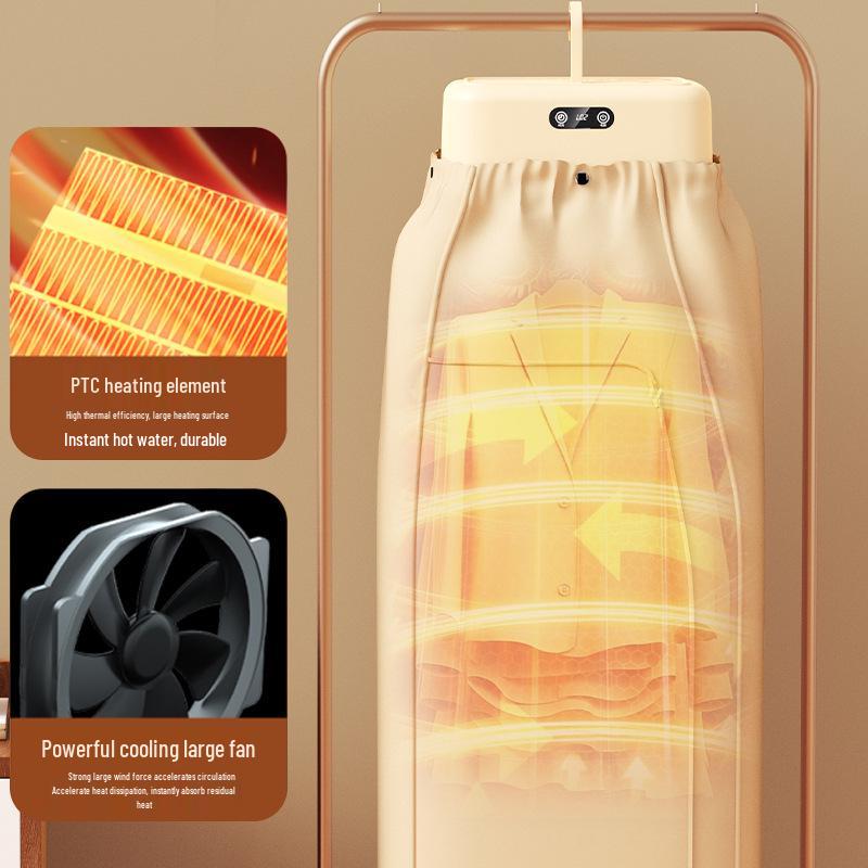 Portable Smart Clothes Dryer with Ion Quick Dry & Sterilization - Compact, Automatic, Foldable Storage.