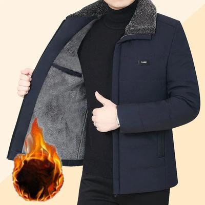 Waterproof Fur Collar Jacket Men Winter Thick Warm Coat Cashmere Padded Jacket Casual Parkas