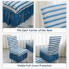 1PC Seersucker Chair Cover Elastic Stretch Chair Slipcover  Kitchen Hotel Wedding Banquet
