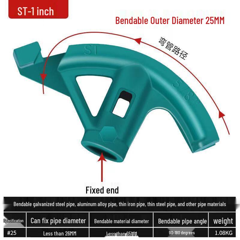 GuXin Manual C-Type Pipe Bender 1 Inch