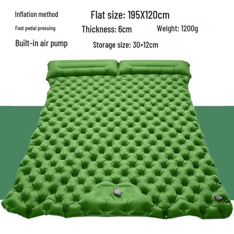 Thickened Outdoor Foldable Moisture-Proof Inflatable Tent Mat, Suitable for Single or Double Use.