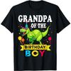 Grandpa of the Birthday Boy T-Rex RAWR Dinosaur Birthday Boy T-Shirt