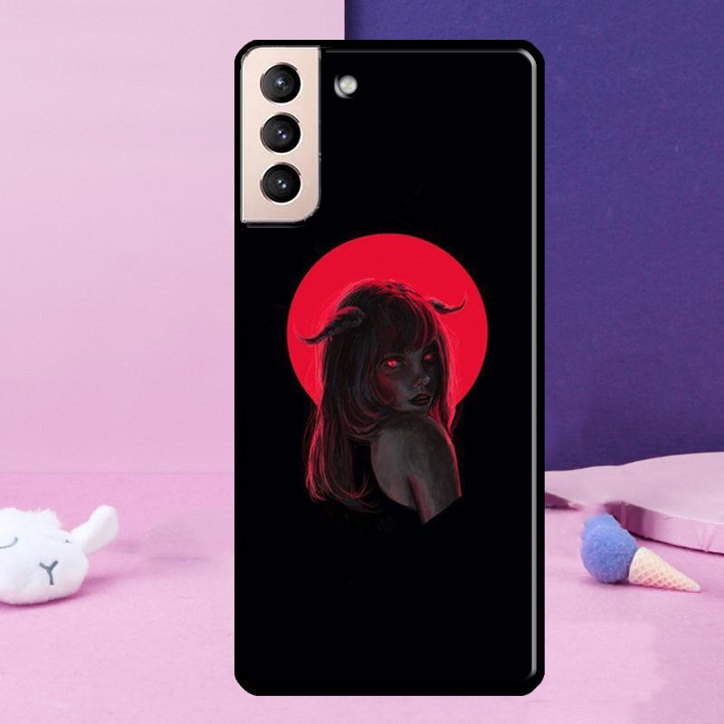 Devil Girl Woman Phone Case For Samsung Galaxy S25 Ultra S24 S23 Ultra S9 S10 S20 S21 S22 Plus S24 FE Cover