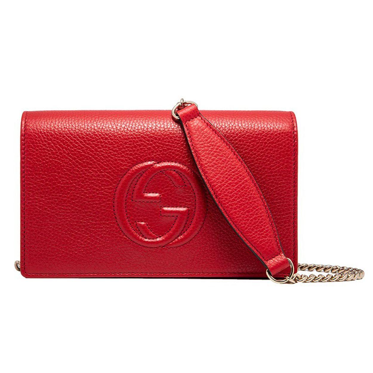 

Gucci Soho Embossed Logo Pebbled Leather Crossbody Bag Women bags Red 598211-A7M0G-6523 Basic Set (Bag+Dust Bag)