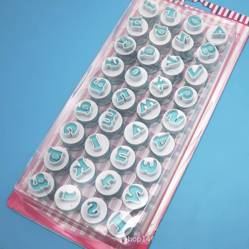 DIY Cookie Mold Set: 36pcs Uppercase, Lowercase Letters & Numbers for Fondant and Chocolate.
