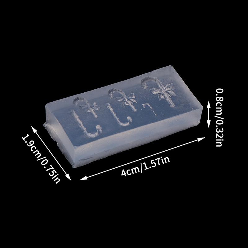 

3D Silicone Nail Art Mold Christmas-themed Candy Cane Design DIY Nail Art Decor Transparent Manicure Template