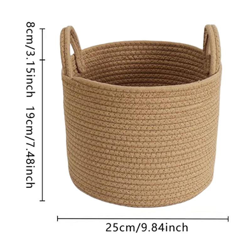 Home Organization And Storage Baby Children Toy Storage Baskets Cotton Rope Woven Laundry Basket Sundries Organizer