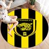 Al-Ittihad FC Round Area Rug,Carpet Rug for Living Room Bedroom Sofa Playroom Decor,Non-slip Floor Mat