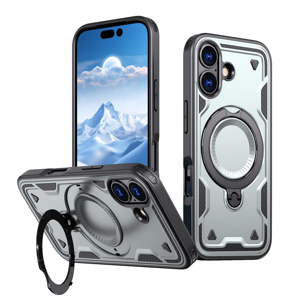 Compatible with iPhone 17 Case Magnetic 360 Rotating Stand Two-in-one Shockproof iPhone 16 Pro Protective Case