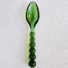 Glass Beads Pastry Glass Tableware Spoon Fork Creative Primary Color Pink Green Glass Spoon Spoon Household