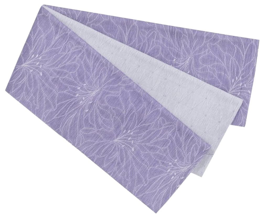 Warakugure Kiryu Woven Reversible Yukata Lily Made In Japan Obi, Design, (Purple)