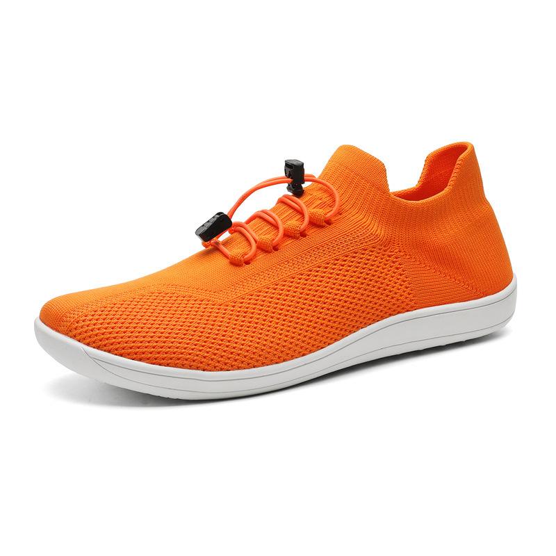 

Couple wide-headed barefoot shoes low-top lace-up men s breathable mesh casual shoes large-size sports training shoes 48 помаранчевий