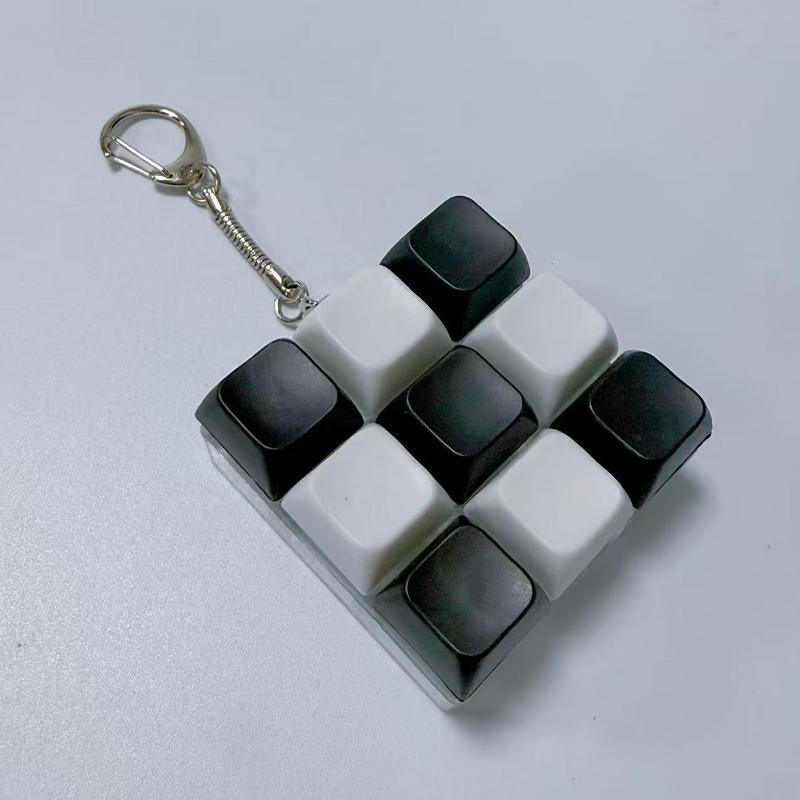 Nová klíčenka Fidget DIY Klávesnice Fidget Klíčenka Klíče Tlačítko Úleva od stresu Prst Klávesnice Krytka 9Klíčů Zkrácení času Klikací hračka