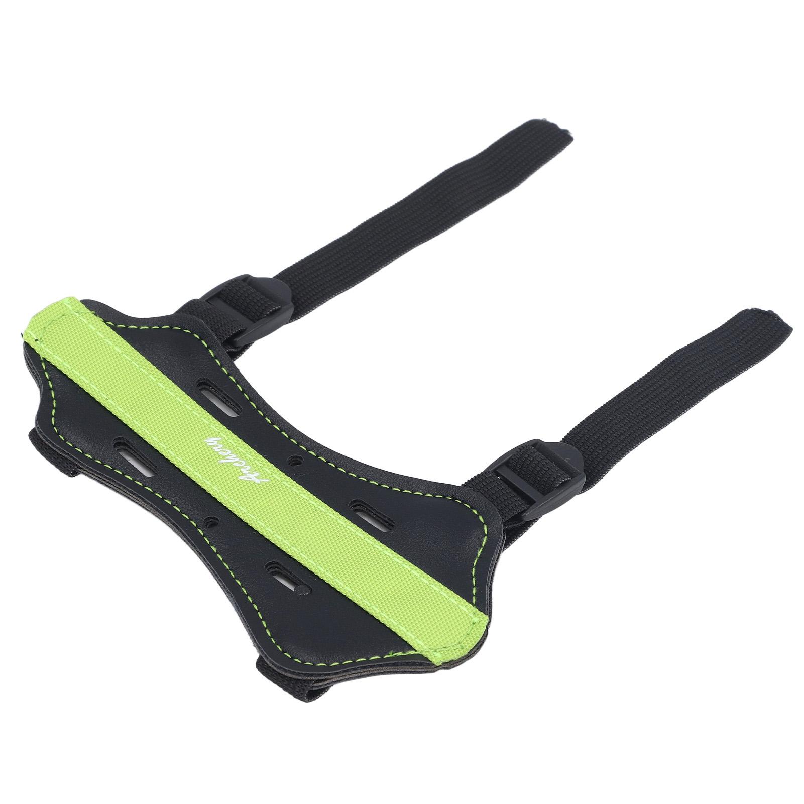 

Дитячий захист для руки стрільця з лука, ПУ шкіра, регульований, потовщений, дихаючий, захист передпліччя для тренувань зі стрільби, для класичного лука зелений