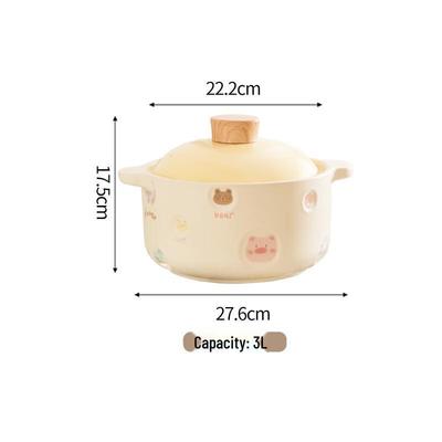 ZMR Bear Ceramic Stew Pot