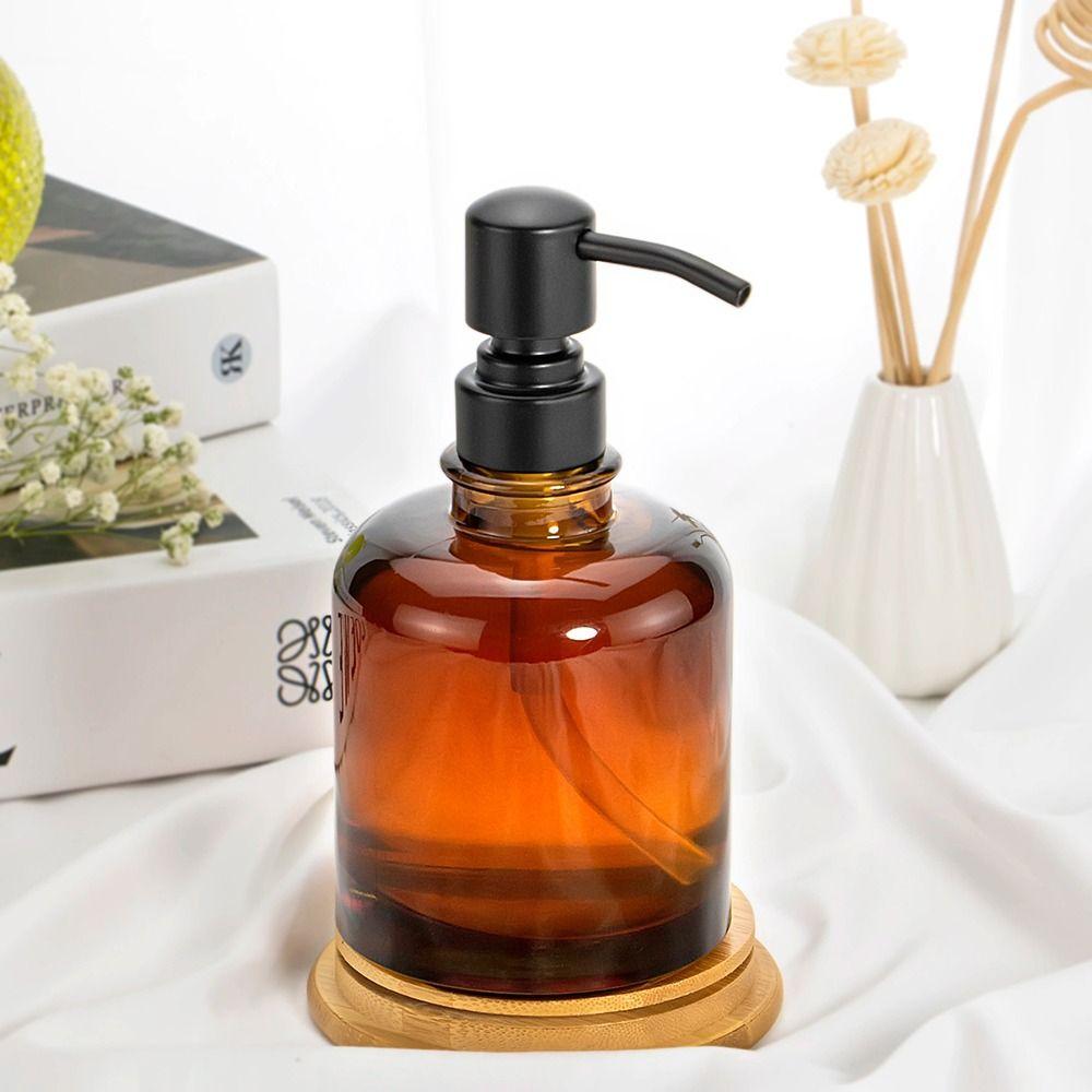 Thick Clear Soap Dispenser 12Oz Hand Soap Containers Liquid Brown Soap Bottle  Countertop