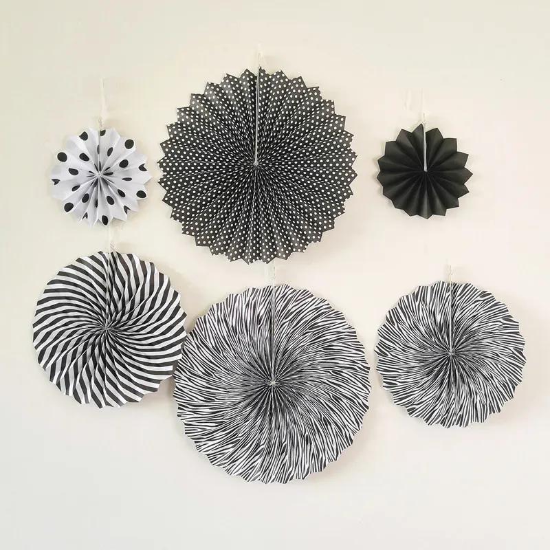 

6Pcs/Set DIY Handmades Paper Tissue Paper Fans Hanging Crafts Flower Paper for Baby Shower Wedding Party Birthday Festival Decor