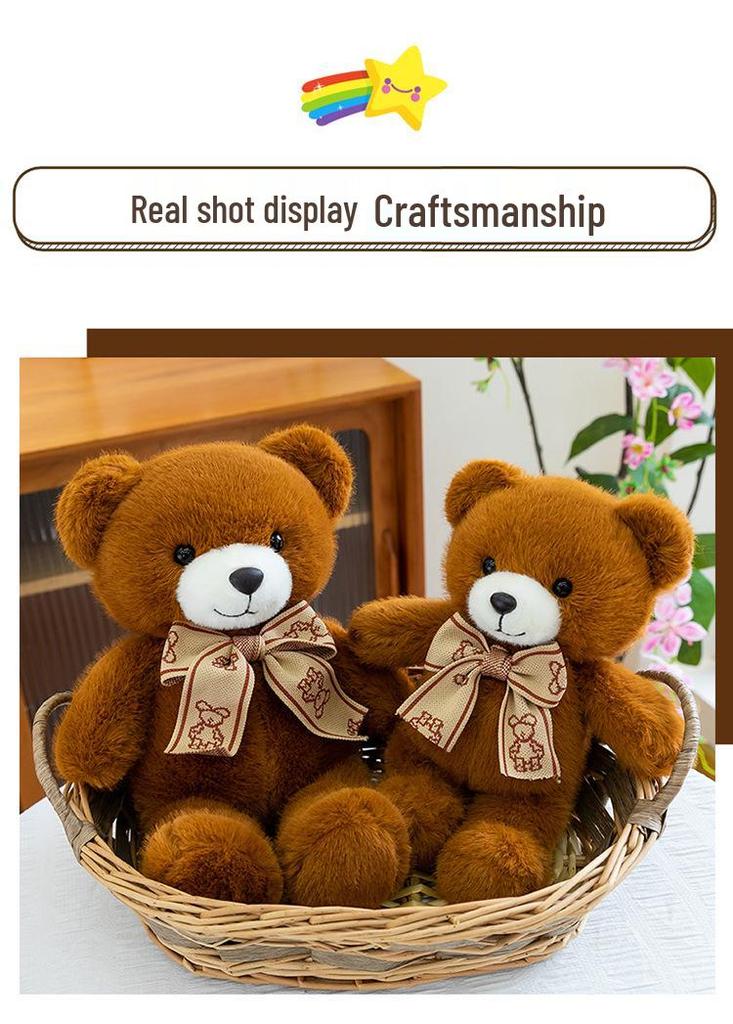 Adorable Teddy Bear Plush with Ribbon - Perfect Gift for Girlfriend