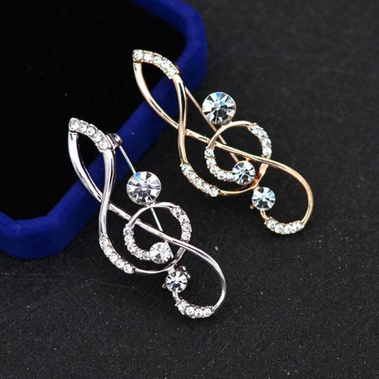 Lady Pin Unisex Shiny Rhinestone Scale Shape Women Brooch Gift