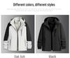 Men's Plus Size 3-in-1 Outdoor Jacket with Removable Liner & Hood for Autumn/Winter
