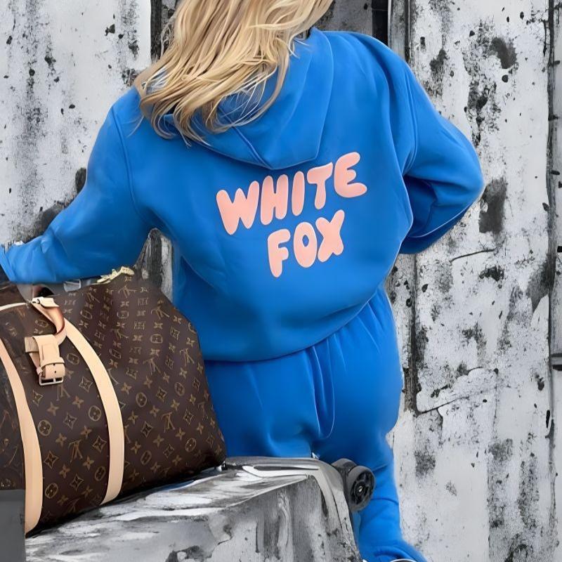 Women's Spring, Autumn and Winter Hoodie Set Fashionable Sports Long-Sleeved Pullover Hooded Sweatshirt Two-Piece Set