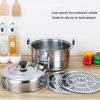 WuTuo Thickened 304 Stainless Steel Double Layer Steamer Pot