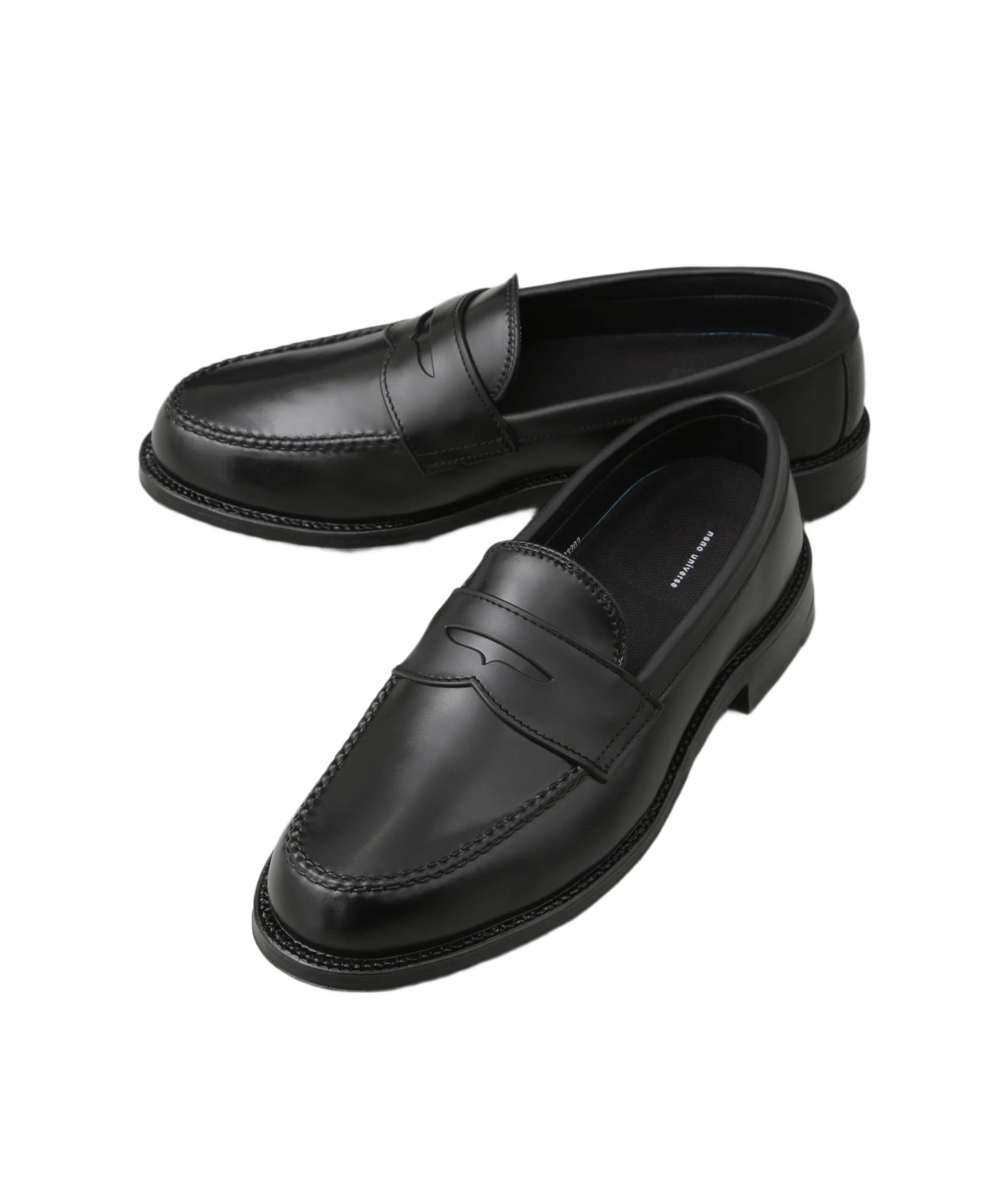 

Nano Universe Rain Comfort Size 27 Shoes, Men s Loafers, 010, Black, 668-5233202