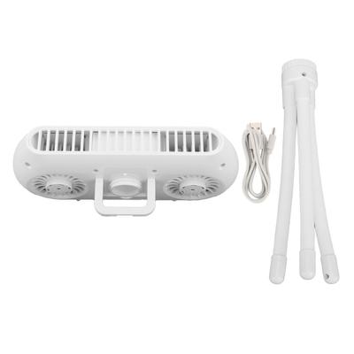 Doppelturbinen Oktopus Ventilator 4 Windgeschwindigkeiten Eingebaute Mückenschutzbox Leiser Schreibtischventilator für das Büro Weiß