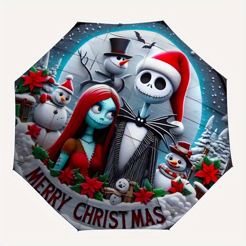 

1pc Nightmare Before ChristmasAutomatic Open/close, All-Season Portable Folding Umbrella, Perfect Gift for FriendsSturdy Ribs yy250811030