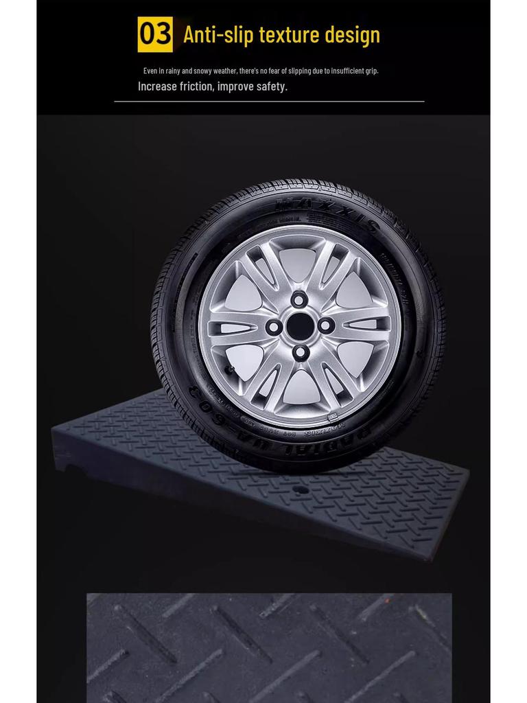 Rubber Car Ramp: Multipurpose Mat for Curbs, Thresholds, and Speed Bumps