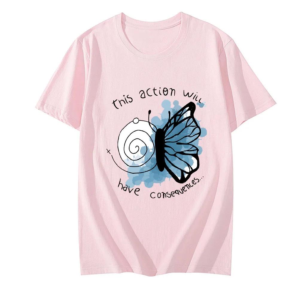 Game Life Is Strange Butterfly Tshirt Summer Unisexs and Womens Cotton Clothing Fashion Breathable Short Sleeve Top Streetwear