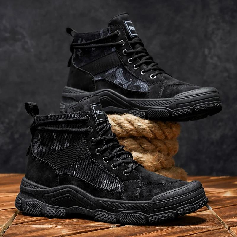 Nová sportovní obuv Pánská pohodlná plátěná kotníková obuv Vysoká pánská sneakers Designová pánská běžecká módní mládežnická síťovaná obuv Pánská