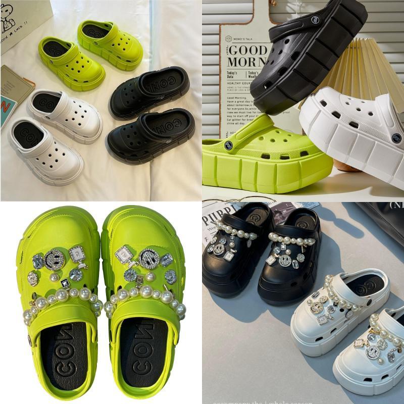 Thick Women Pearl Sole Sandal Breathable Fashion Shoes Eva Accessories Diy