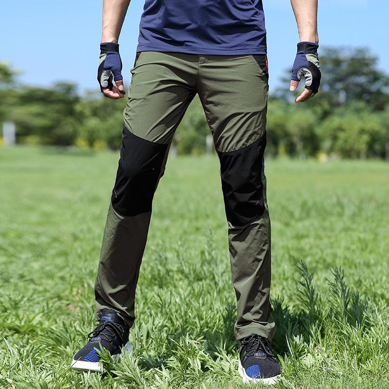 Pánské rychleschnoucí větruodolné turistické kalhoty - Tenké, pružné, prodyšné, chránící před sluncem, nadměrné velikosti, pro venkovní sporty a horolezectví.