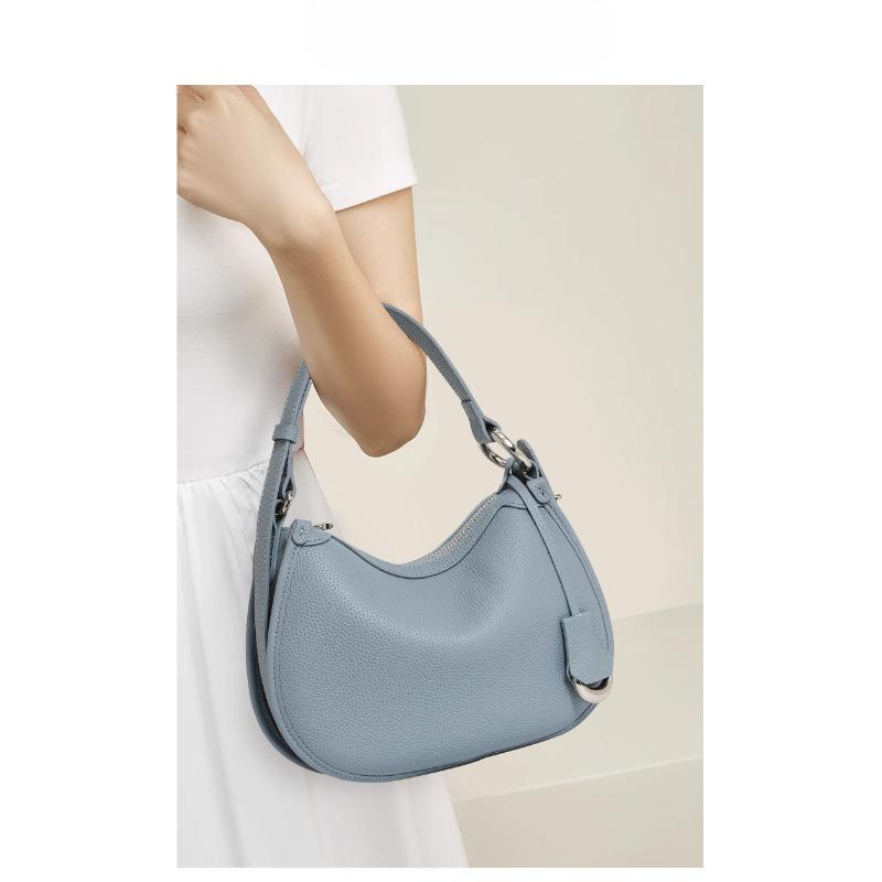 High End Textured Bags for Women New Products Fashionable Versatile Simple and Niche One Shoulder Underarm Bag Crescent Bag