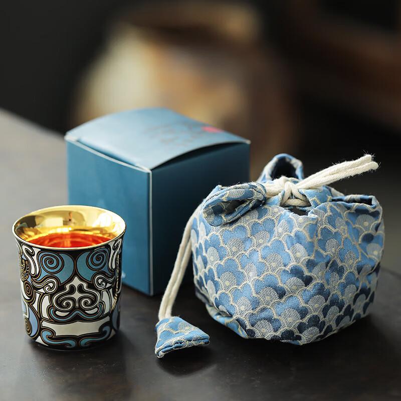 Gold and Silver Inlaid Chinese Style Master Tea Cup