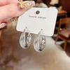 European & American Fashion Multi-layer Cross Earrings - Elegant, Light, High-end Design for Women