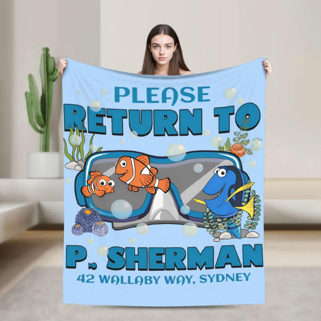 Finding Nemo Dory How Are You Graphic Blankets  Flannel Funny Soft Throw Blankets for Home Spring/Autumn Travel