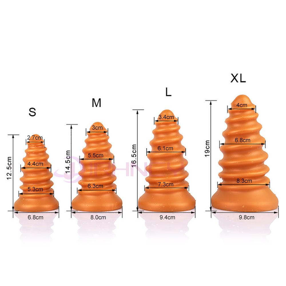 Screw Huge Anal Plug Silicone Soft Butt Plug Big Anal Dilation Sex