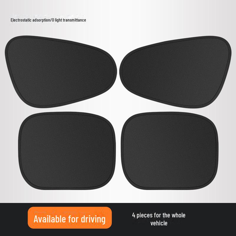 Car Window Sunshade Set: 5-Piece Mesh with Suction Cups for Summer