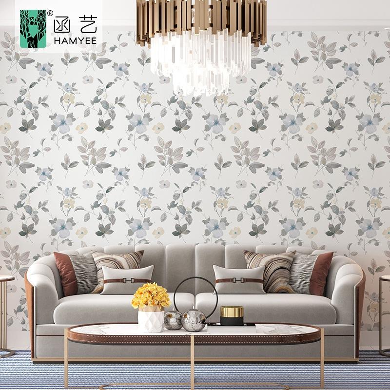 Klebefolie für die Wand - Wasserdichte PVC-Blumenmuster, Verdickte Selbstklebende Heimdekoration, Hintergrund für Schlafzimmerabtrennung