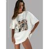 Fashion Wind Fashion Print Casual Loose Round Neck Cotton T-shirt Printed Loose Cotton T-shirt