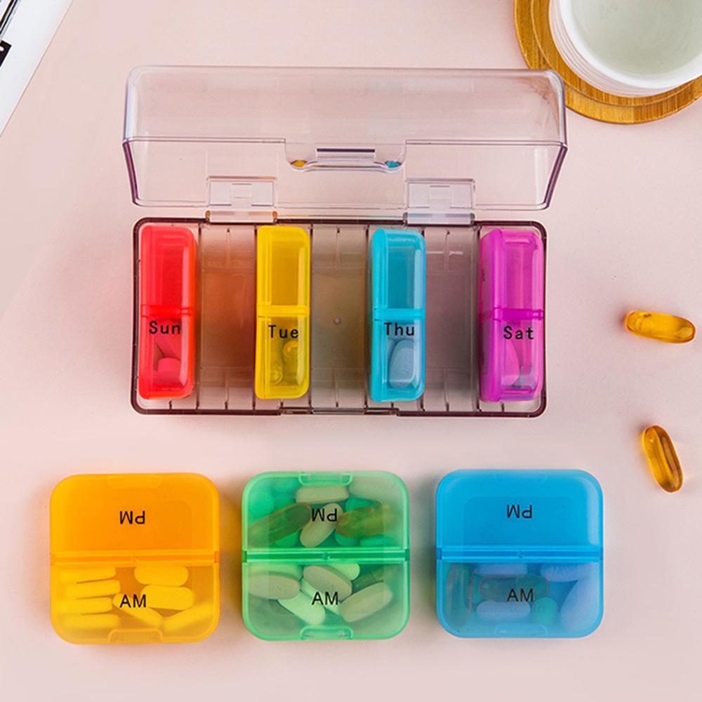 

Portable PP Medicine Box Colorful Plastic Travel Emergency Medical Storage Packaging Case Durable Health medicine organizer