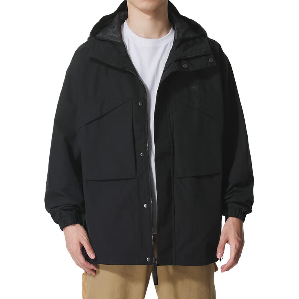 New Balance Jackets Men's Black Hooded Moderate Other AMJ53304-BK