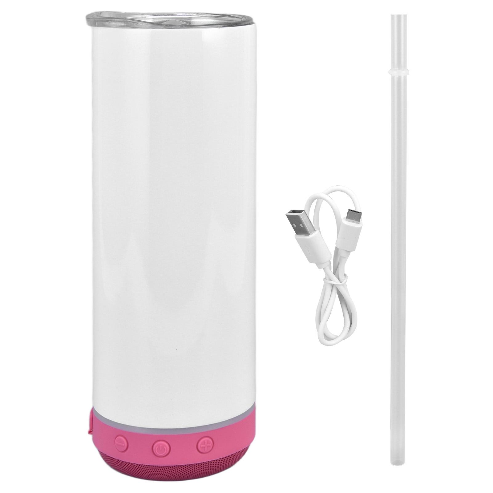 

Bluetooth-динамик, чашка 20 унций, портативный, съемный, из нержавеющей стали, сублимационный, музыкальный, изолированный розовый