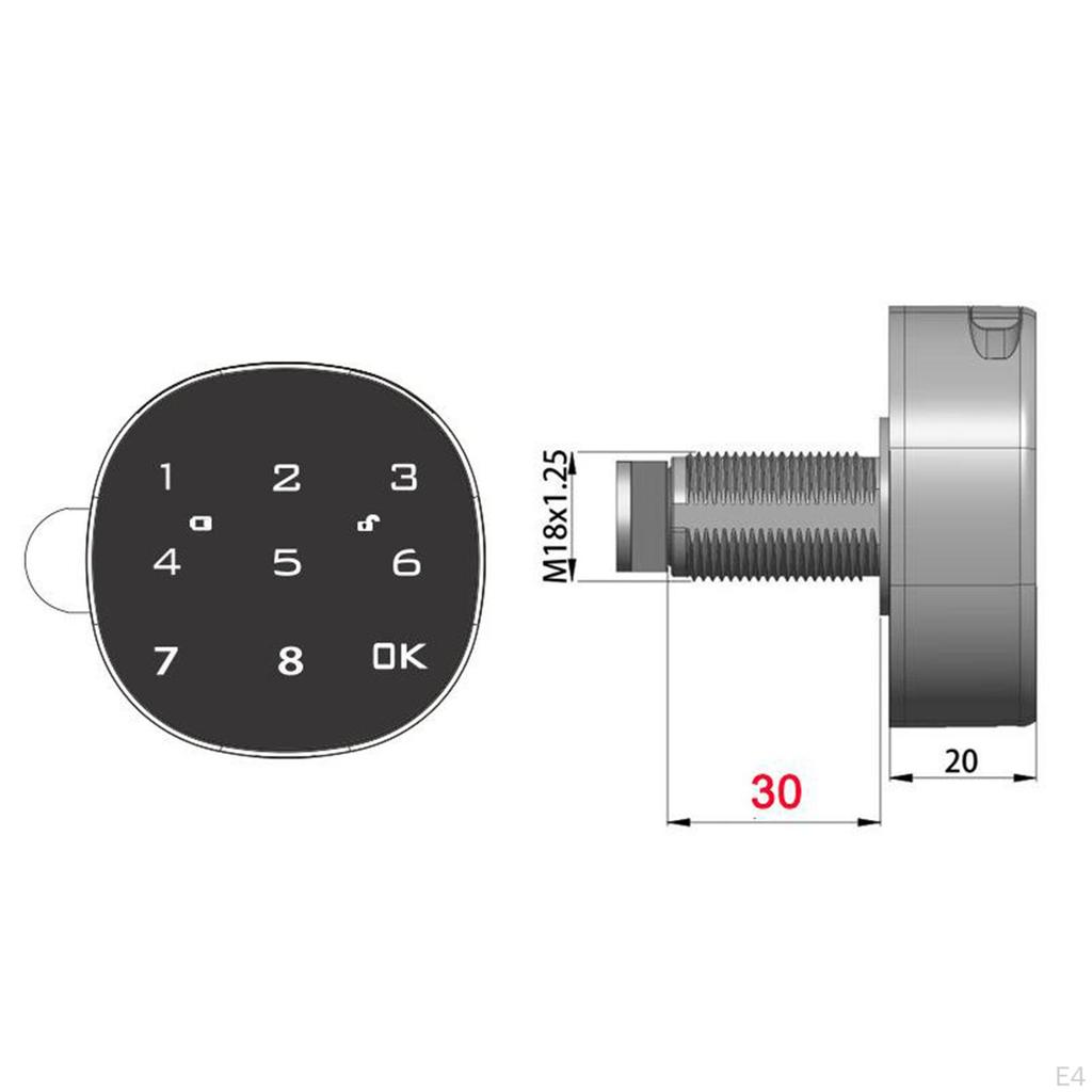 Electronic Password Lock Touch Screen Digital for Wood Cabinet Keypad office and home Drawers